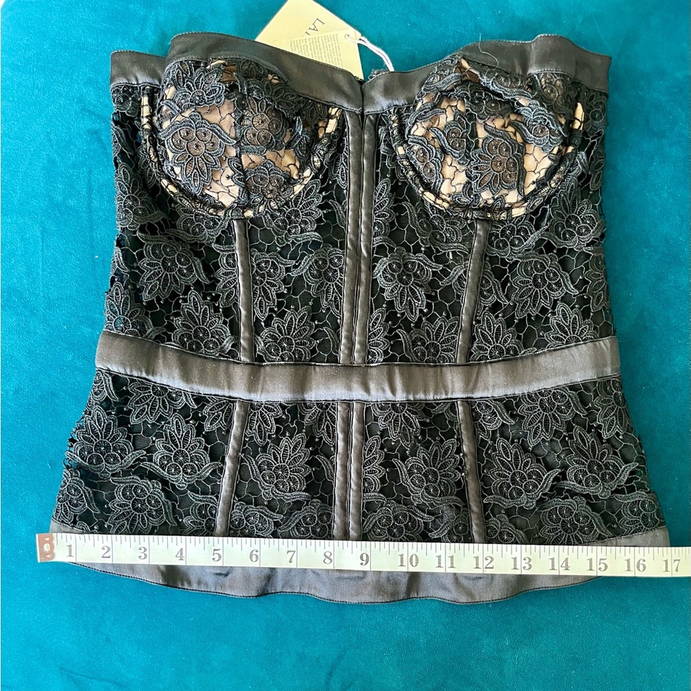 LA PERLA Eden Lace Bustier Strapless Corset Top with removable pads 36B NWT - Picture 13 of 16